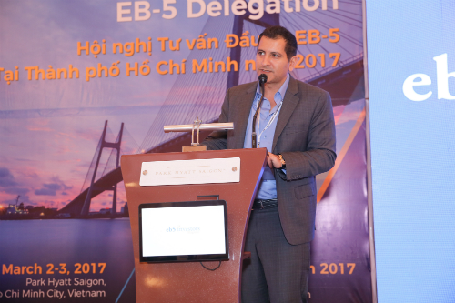 Ali Jahangiri speaking at 2017 Ho Chi Minh EB-5 Delegation